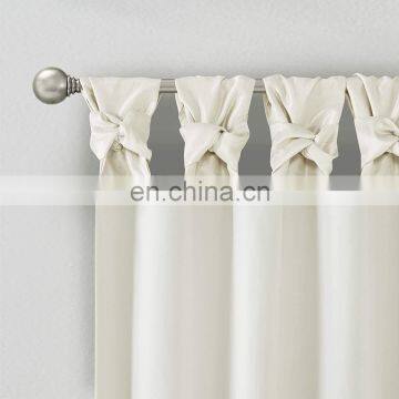 Twisted tab top solid blackout curtain  for French window