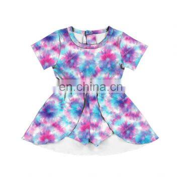 Girl KidsTie Dye Bodysuit Romper Baby Stacked Jumpsuit