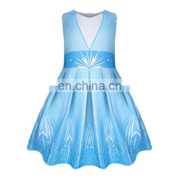 2020 Frozen Baby Girls Dress Cotton Kids Dress Childrenswear Wholesale