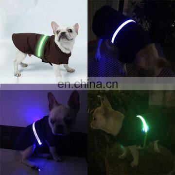 Outdoor Winter Pet Jacket Waterproof Led Light Reflective Dog Clothes photo-3