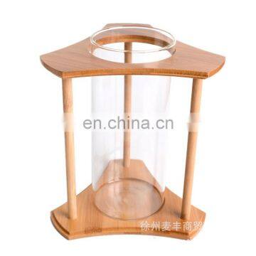 Creative Bamboo and Wood Ecological Fish Tank Desktop Mini Aquariums Wholesale photo-3