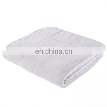 Hot Selling Quality Premium Soft Minky Quilt Sensory 15Ibs Glass Beads Gray Color Sensory Weighted Blanket photo-3