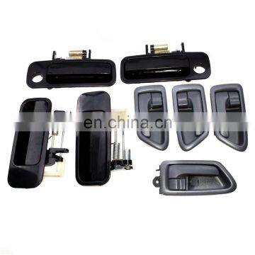 Set of 8 Front Rear Black Door Handle Gray For Toyota Camry 97-01 69206AA010 69240AA010