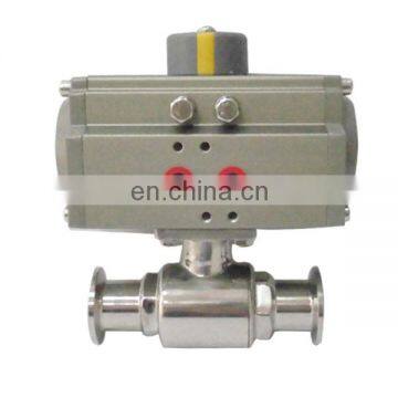 Sanitary 3pc Stainless Steel Actuated Tri-Clamped Ball Valve With Actuator photo-5
