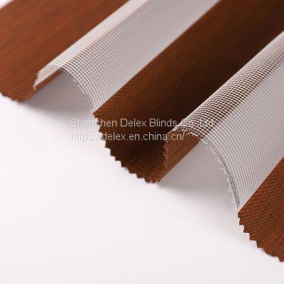 Linen Type Zebra Blinds Fabric for Vision Blinds Roller Shade photo-2