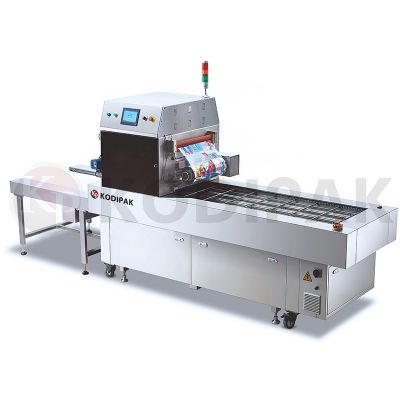 Fruit and vegetable continuous belt type vacuum skin packing machine