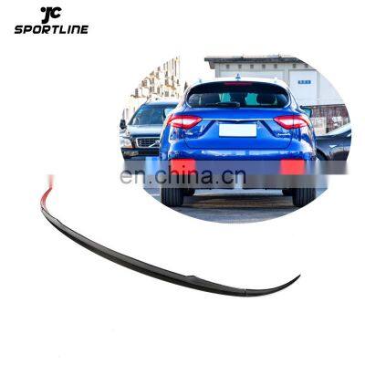 JCSPORTLINE Carbon Fiber Car Middle Spoiler for Maserati Levante Sport Utility 4-Door 2016-2019 3pcs/set