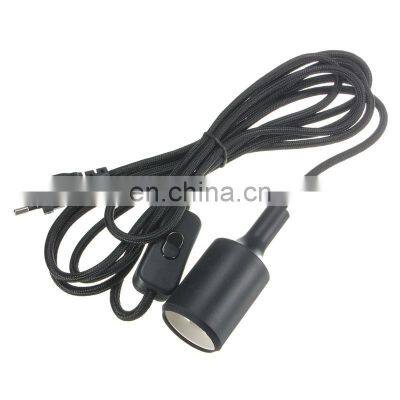 CE Certification E27 Lighting Cord Set EU Plug with Lamp Holder and Switch