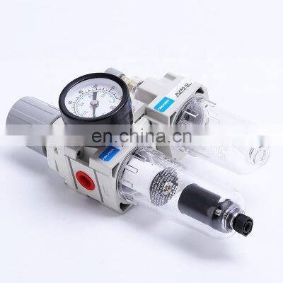 AC3010-02D AC3010-03D Combination Auto Drain FRL Unit Air Source Treatment Pneumatic Filter Regulators With Gauge