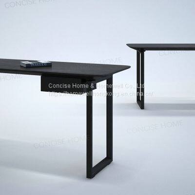 Modern Italian minimalism style office writing desk SD1501 painted wood top with metal base--home office furniture