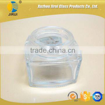 50ml Clear Square Glass Cream Jar With Lid photo-2