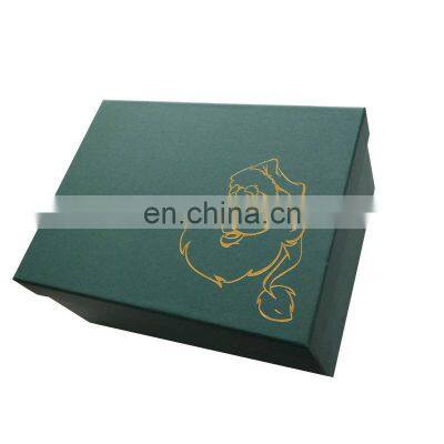 Custom logo printing lid and base packing box for xmas gift clothing scarf gloves packaging