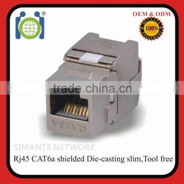 Keystone Jack CAT6a Shielded Modular Jack