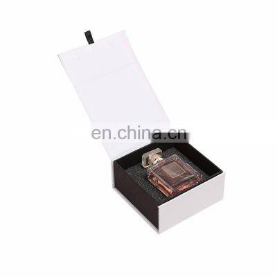 Customized Suitable for Different Design Flip Top White Cardboard Paper Packaging Empty Perfume Box