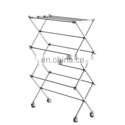 Heavy high quality bathroom accessories freestanding crossover design towel rack folding towel rack