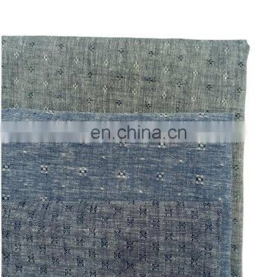 LINEN/COTTON YARN DYED FABRIC,HIGH QUALITY NOVELTY DOBBY CHECK photo-3