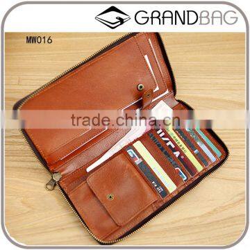 vintage style cowhide leather cell phone case wallet men clutch wallet with phone holder