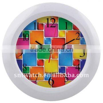 Round plastic wall clock