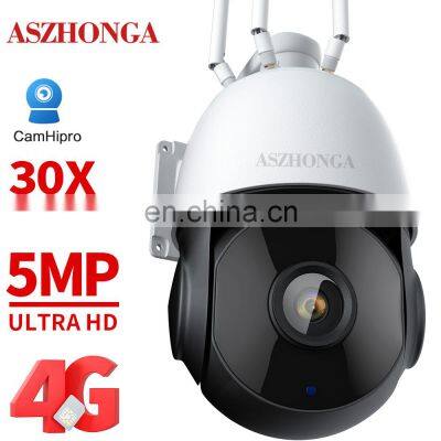 5MP 3G 4G SIM-карта ПТЗ-камера видеонаблюдения для наружного использования IP-камера с 30-кратным зумом, беспроводная HD-скоростная купольная CCTV-камера, инфракрасная камера с дальностью действия 80 м, приложение CamHipro photo-2