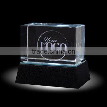 Customized crystal solid block blank engravable crystal 3d laser cut crystals