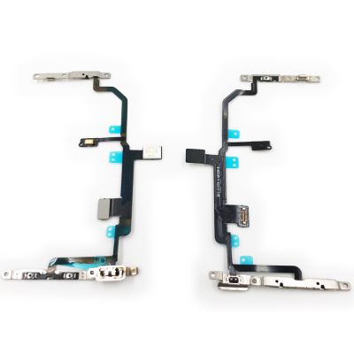 Power Flex For iPhone 8 Plus Mute Volume Button Switch Key Flex Cable With Metal MobliePhone Parts