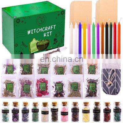 Natural Crystal Stone With Herbs Witchcraft Scented Candle DIY Scented Candle Making Accessories Kit Supplies Tools Set photo-2