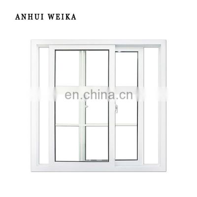 french pvc sliding window grille 58series single sliding windows white or black color frame