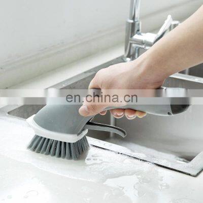 Multifunctional Kitchen Bathroom Cleaning Brush Automatic Liquid Addition Long Handle Ceramic Tile Wall Gap Brush Home Tools photo-4