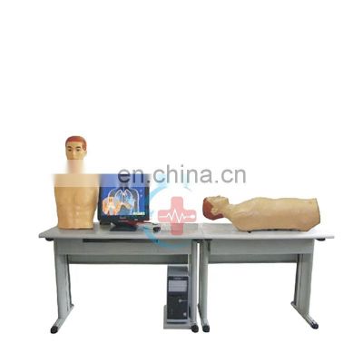 HC-S604 hot sale Master machine examination teaching simulator cardiopulmonary and abdominal examination training manikin