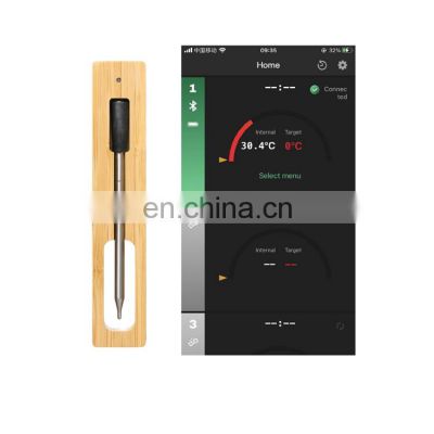 BBQThermograph Oven Food Temperature Controller Cooking Reference Guide Bluetooth Wireless Probe Alarm With App Meat Thermometer