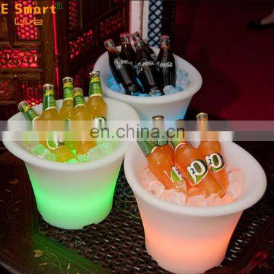 Led ice bucket beer drink cooler floating Ice Bucket rgb Color 16 Changes for Bar Restaurant