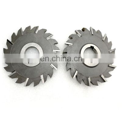 W6542 63 80 100mm HSS High speed white steel three side face milling cutter