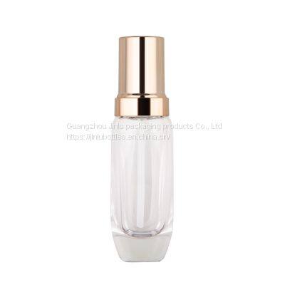 30ml Square Liquid Foundation Bottle Spot Full Shoulder Glass Bottle 30ml Thick Square Pressing Lotion Bottle photo-3