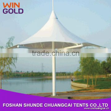 Commercial custom high peak fabric canopy membrane structure for car parking