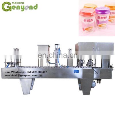 Automatic milk tea cups filling and sealing machine/line