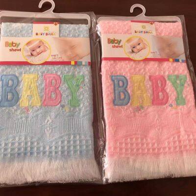 Hot Selling Swaddle Blanket Acrylic Baby Shawl and Blanket Wholesale