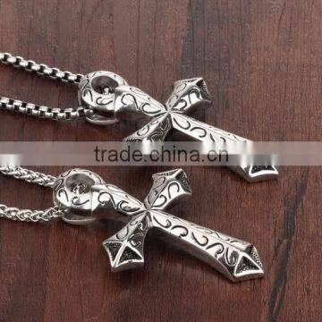Titanium Sterling Steel Man Necklace Cross Charm Pendants Include 316L Stainless Steel Chains Paypal Accept photo-3