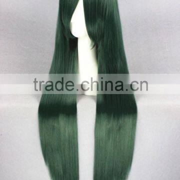 High Quality 100cm Long Green Mixed Wigs Straight Mima Cosplay Hair Wigs Synthetic Anime Wig Party Wig photo-3