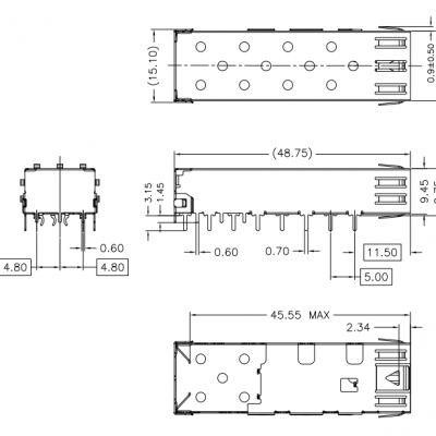 FC-SFP-002，fly_core，Welding Type Fiber Optic Shielding Cover，SFP