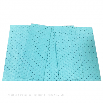 Factory Supply Dimpled Type Green Color Oil Only Spill Absorbent Pads Mats photo-2
