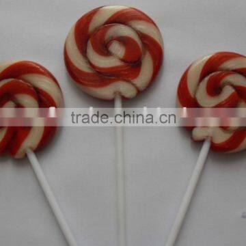 brown round flat lollipop