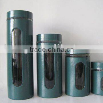4 pcs set glass canister set