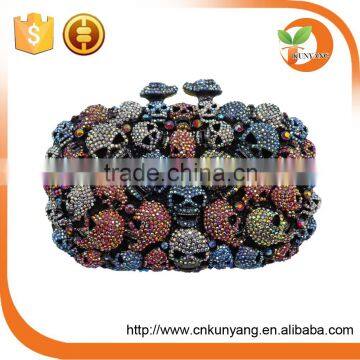 Latest style pearl clutch bag,crystal stone evening bag