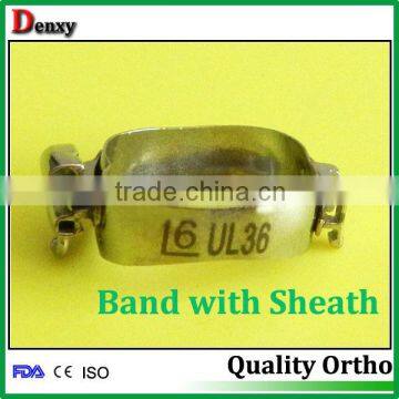 Roth 022 orthodontic dental molar band with lingual sheath