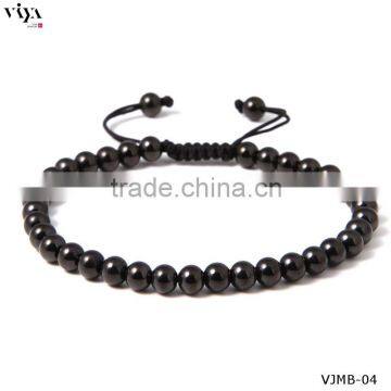 High Quality Black Bead Bracelet Hot Sale 316L Stainless Steel Bead Bracelet for Men