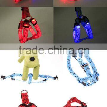 LED Glow Collars Pet Supplies, in Stock Dog Traction Luminous Chest Straps Nylon Dog Harness photo-5
