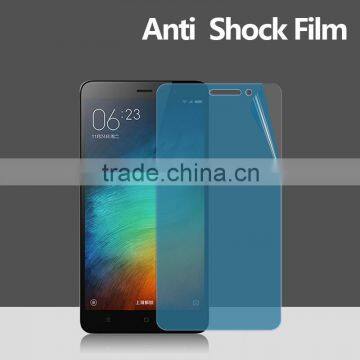 Blue anti shock screen protector film for Redmi note 3 anti broken screen cover