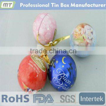 ball shaped delicate Christmas tin can packing