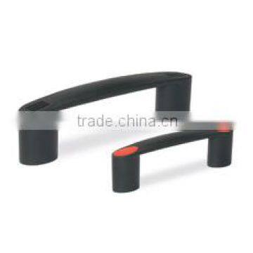 Plastic Bridge Handle with short dead-end thread and covering caps BK38.0080