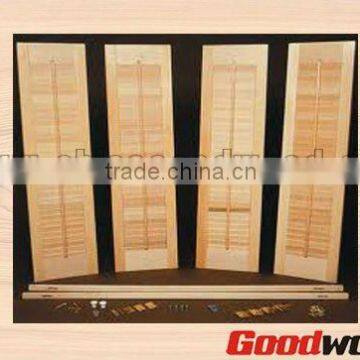 Shaped Wood Louvered Closet Doors